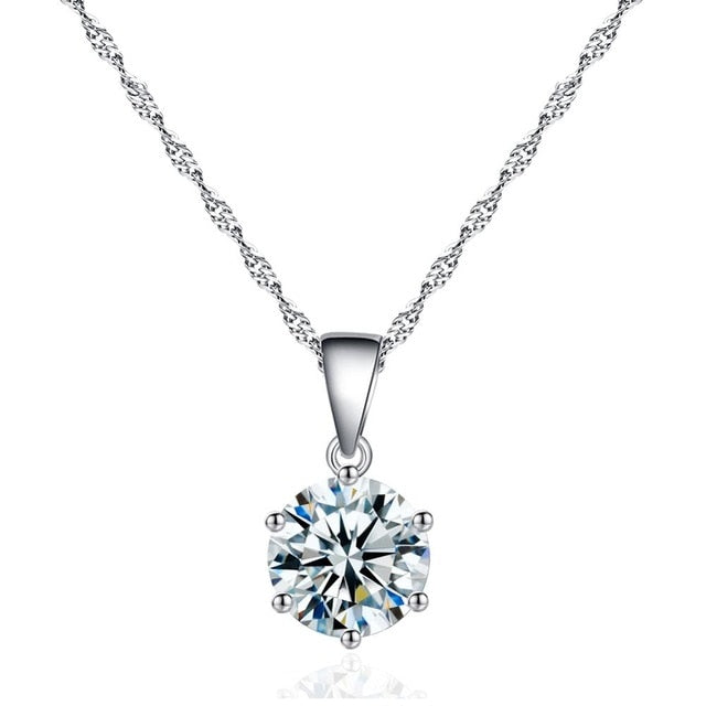 Classic Silver Color Round Chains Necklace