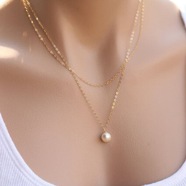 Double Chain Gold Necklace