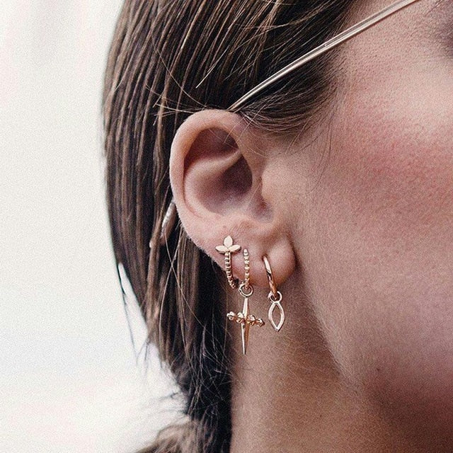 Chain Gold Trendy Earrings