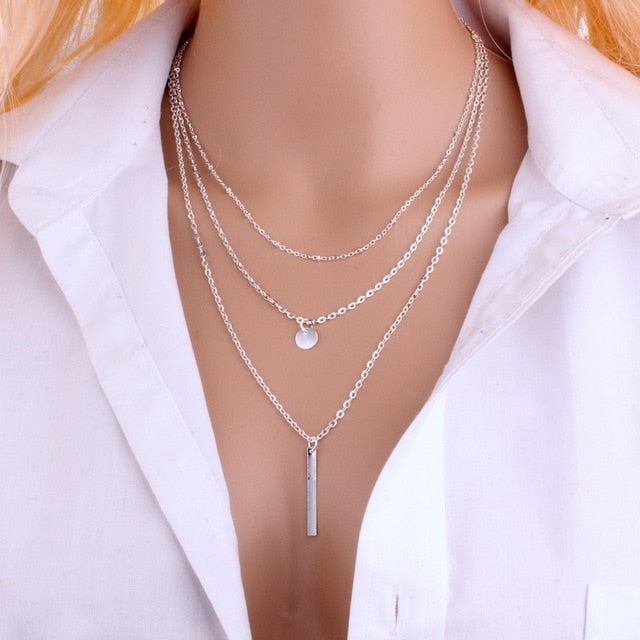 Bohemian Moon Star Crystal Necklace