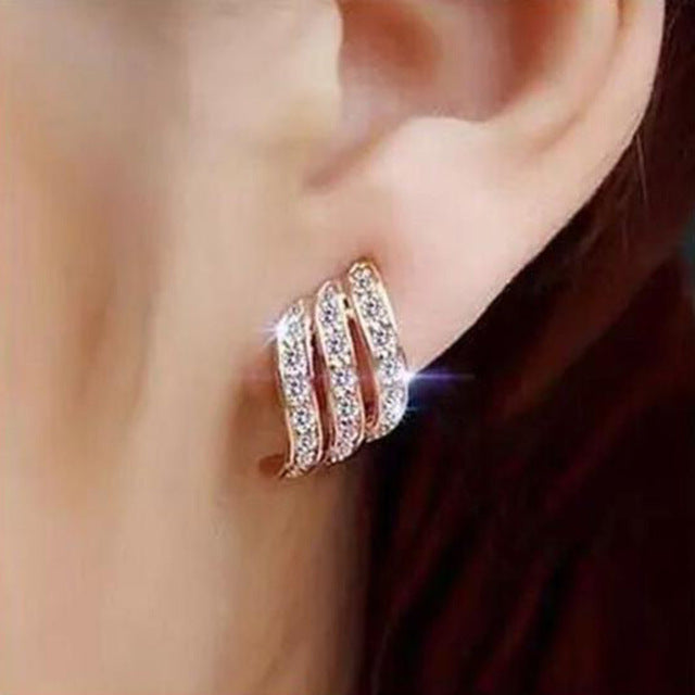 Crystal Flower Stud Earrings