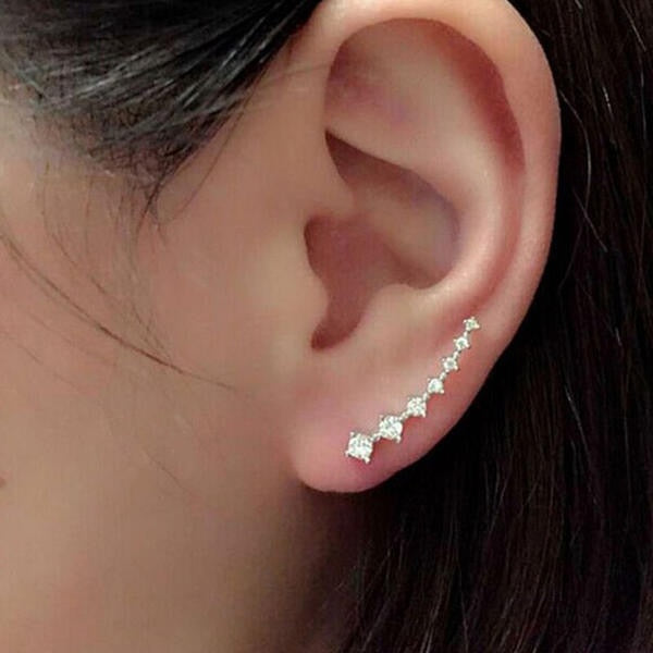 Crystal Flower Stud Earrings