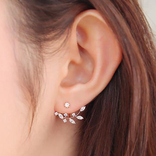 Crystal Flower Stud Earrings