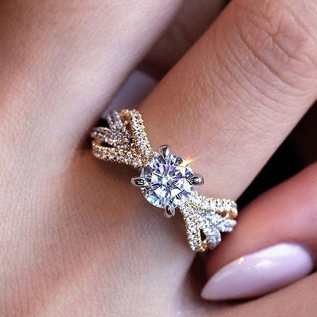 Ring Twisted Cubic Silver