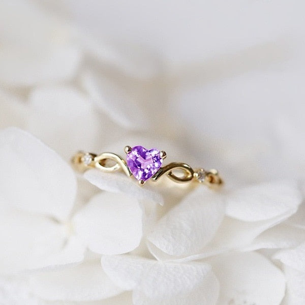 Leaf Crystal Engagement Rings