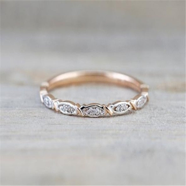 Leaf Crystal Engagement Rings