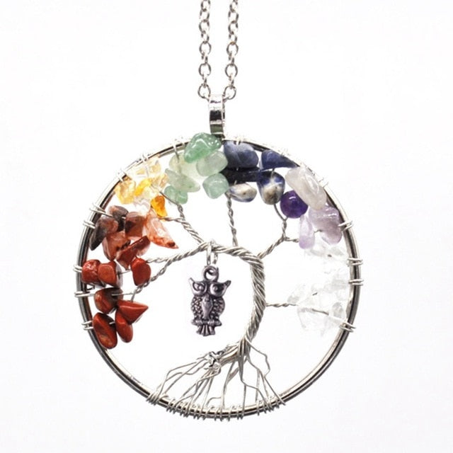 Natural Stone Tree of Life Necklace 30 Styles