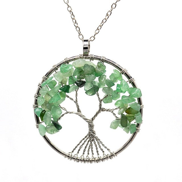 Natural Stone Tree of Life Necklace 30 Styles