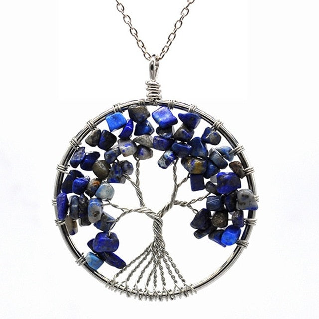 Natural Stone Tree of Life Necklace 30 Styles
