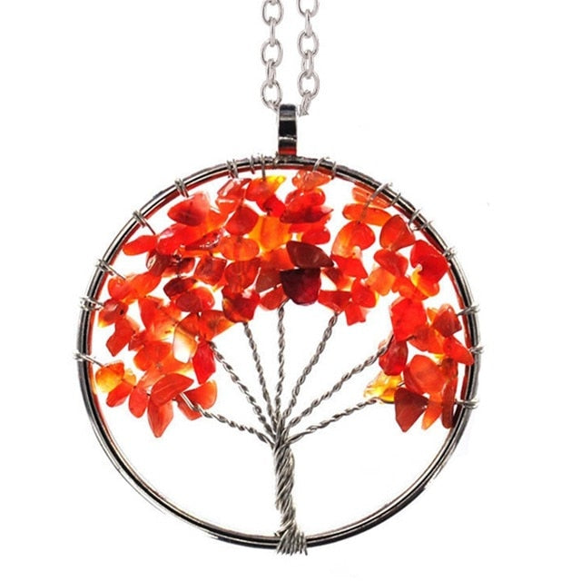 Natural Stone Tree of Life Necklace 30 Styles