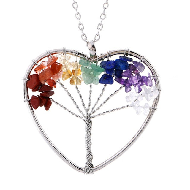 Natural Stone Tree of Life Necklace 30 Styles