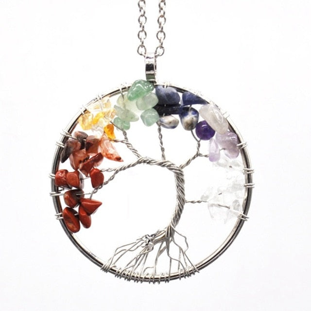 Natural Stone Tree of Life Necklace 30 Styles