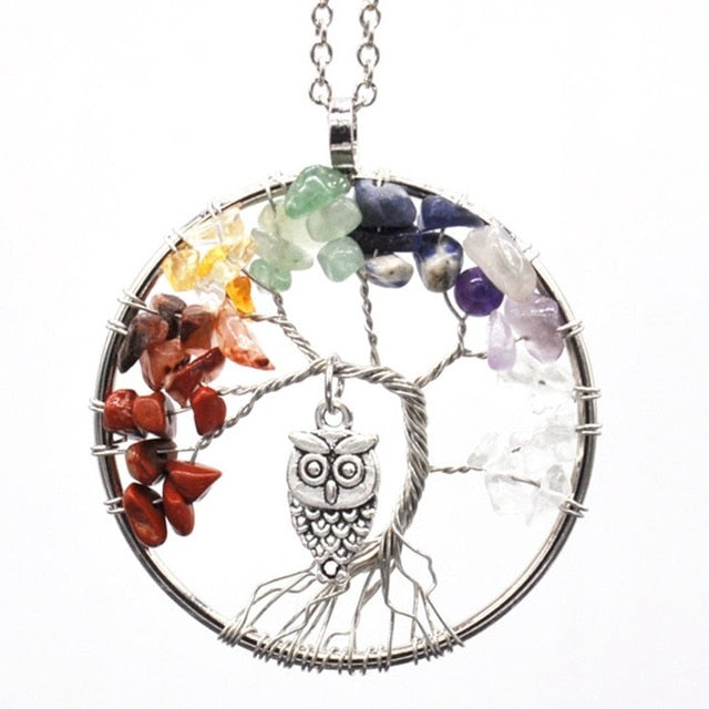 Natural Stone Tree of Life Necklace 30 Styles