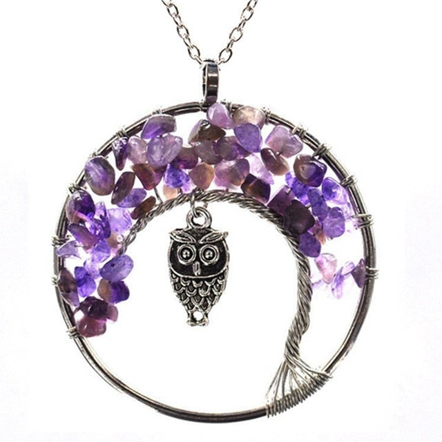 Natural Stone Tree of Life Necklace 30 Styles