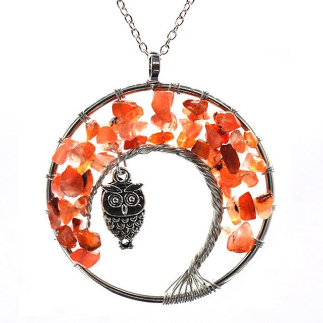 Natural Stone Tree of Life Necklace 30 Styles