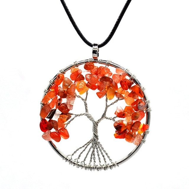 Natural Stone Tree of Life Necklace 30 Styles