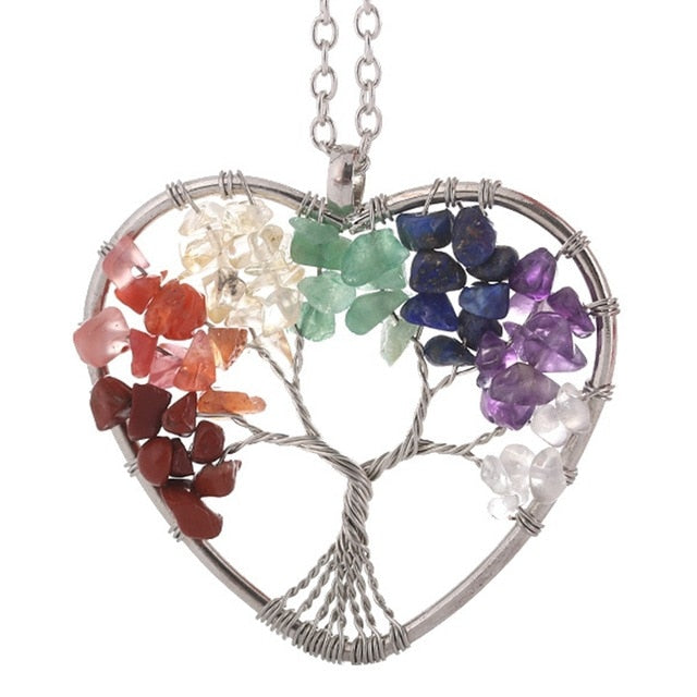 Natural Stone Tree of Life Necklace 30 Styles