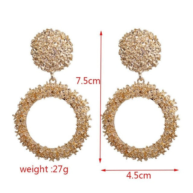 Big Earrings Matte Stud