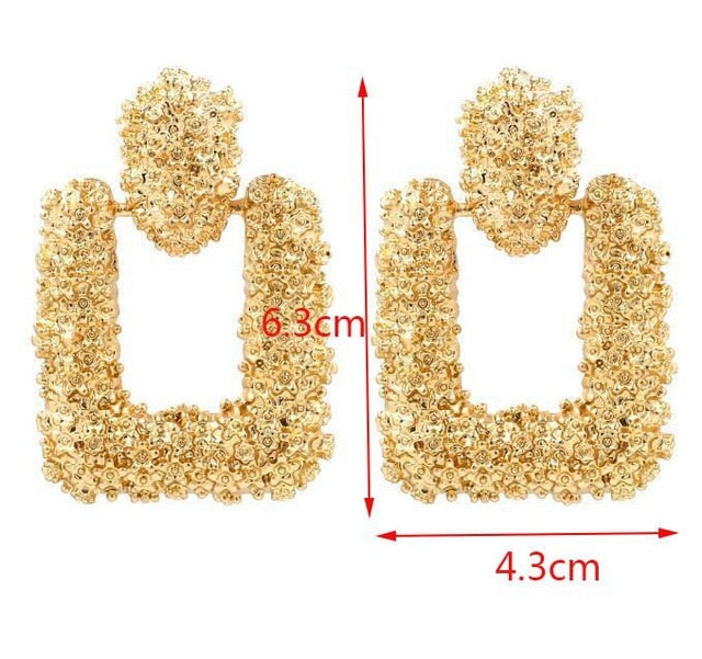 Big Earrings Matte Stud