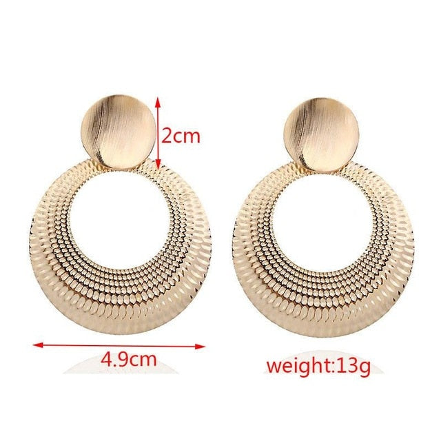 Big Earrings Matte Stud