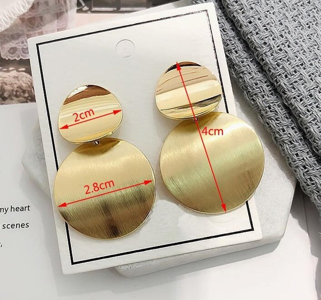 Big Earrings Matte Stud
