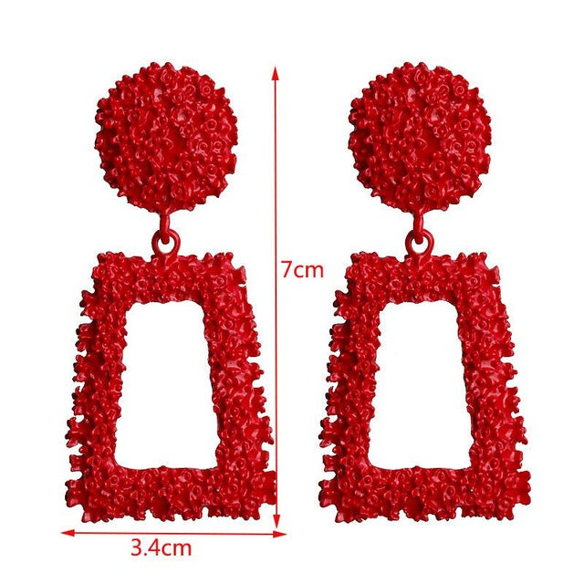 Big Earrings Matte Stud