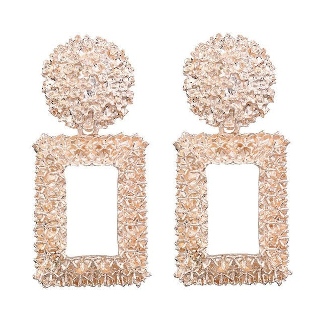 Big Earrings Matte Stud
