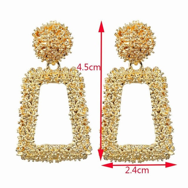 Big Earrings Matte Stud