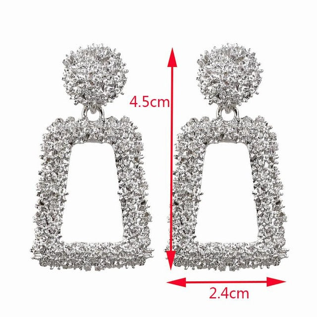 Big Earrings Matte Stud