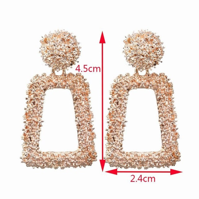 Big Earrings Matte Stud