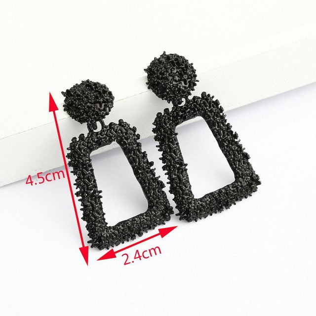 Big Earrings Matte Stud
