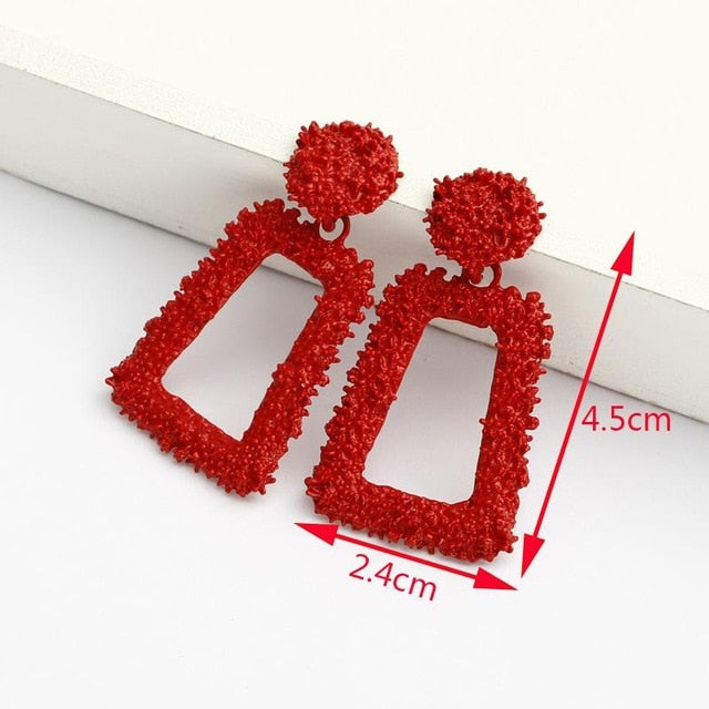 Big Earrings Matte Stud