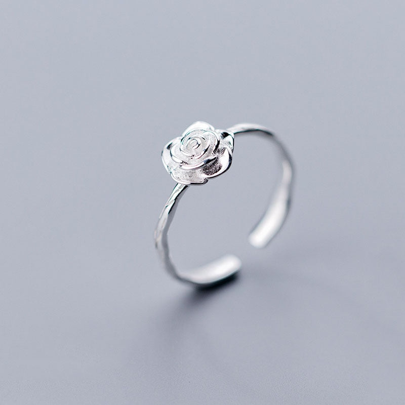 Flower Opening Ring 925 Sterling Silver