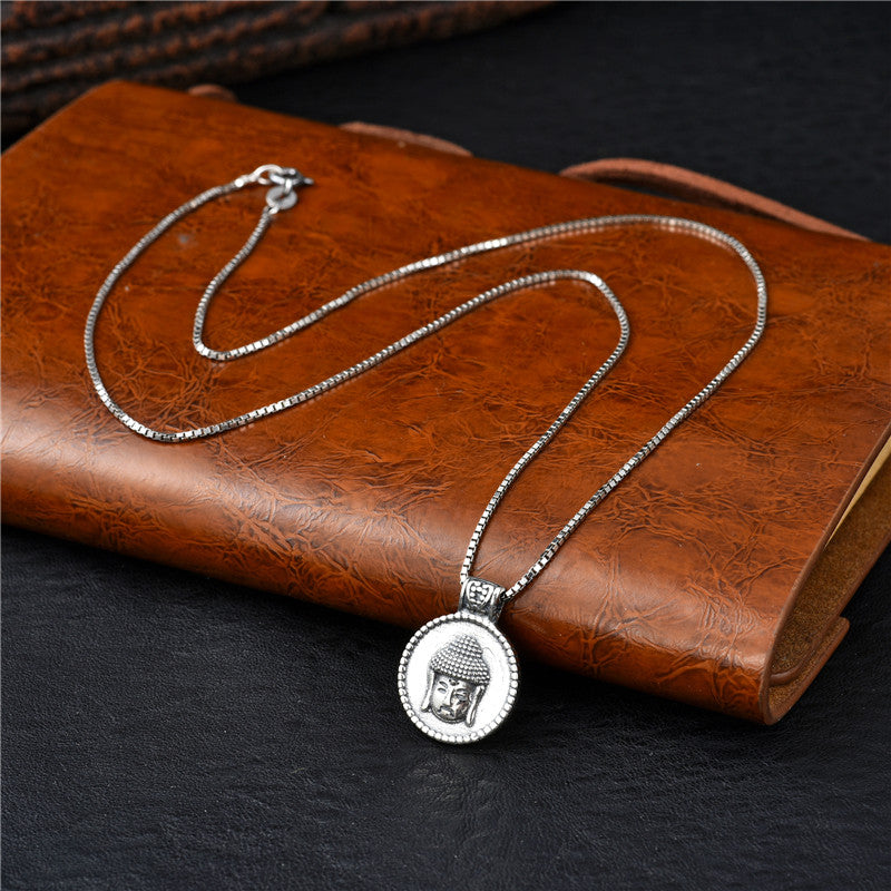 Korean version 100% sterling silver 925 necklace Prayer Pendant chain chain ladies necklace Prata925 fashion jewelry