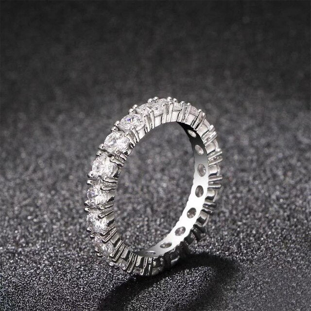 Silver Color Zircon Rings