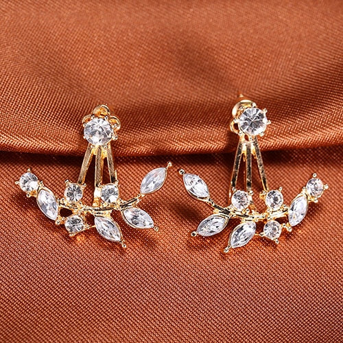 Zircon Elegant Gold Earrings