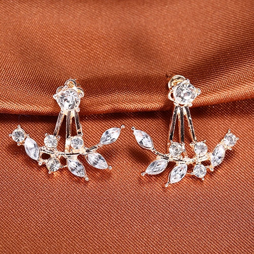 Zircon Elegant Gold Earrings