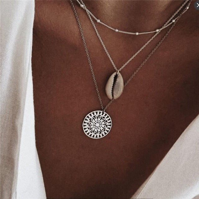 Bohemian Multilayer Shell Necklaces